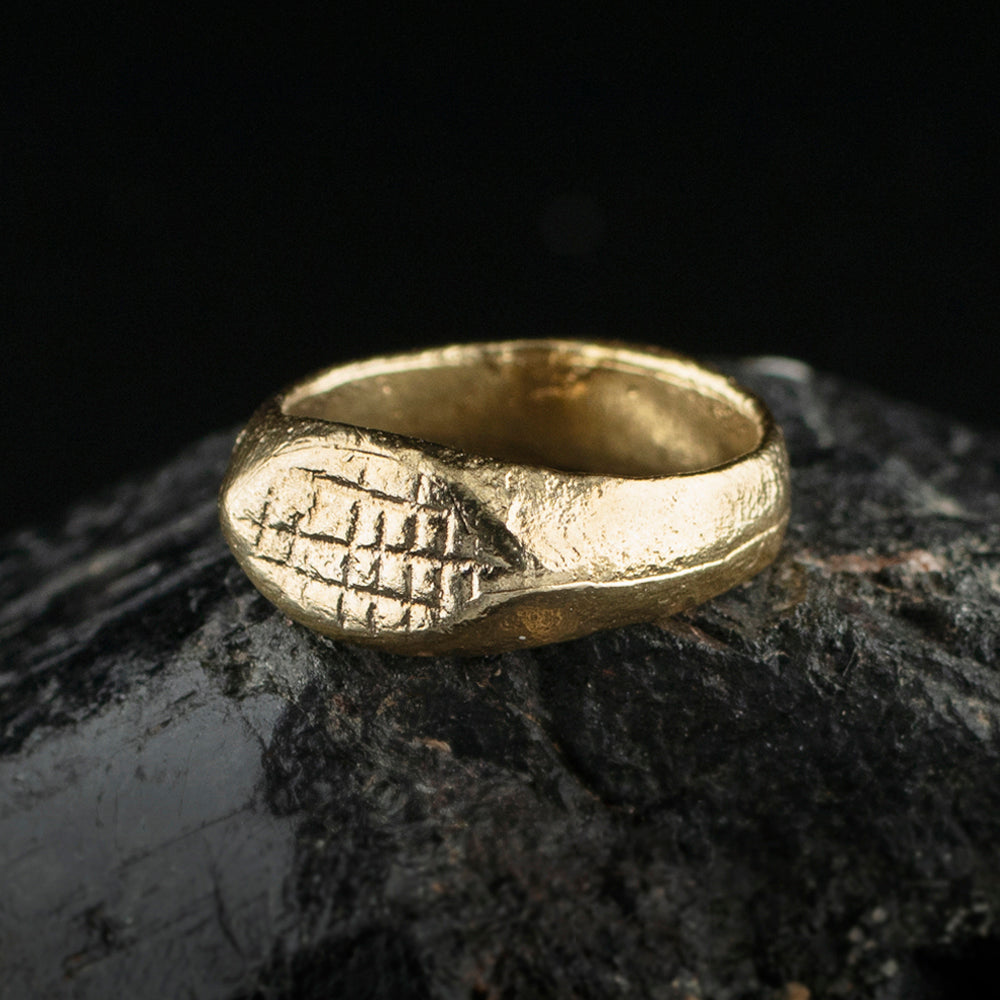 Oxfordshire Roman Scored Signet Ring | Museum Quality Reproduction | Hand-Cast Replica