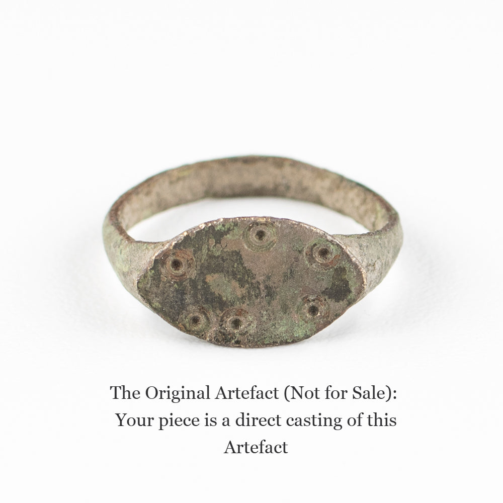 Roman Ring & Dot Signet | Museum Quality Reproduction | Hand-Cast Replica