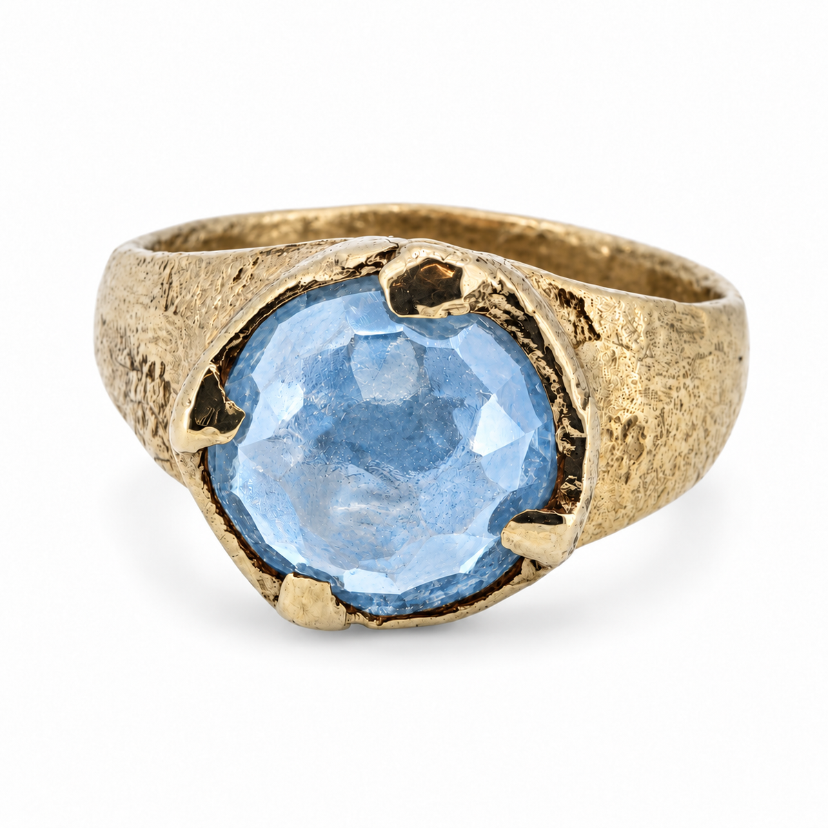 Gold North Yorkshire Viking topaz ring — gemstone colour illustration of the design individually hand cast in Leeds