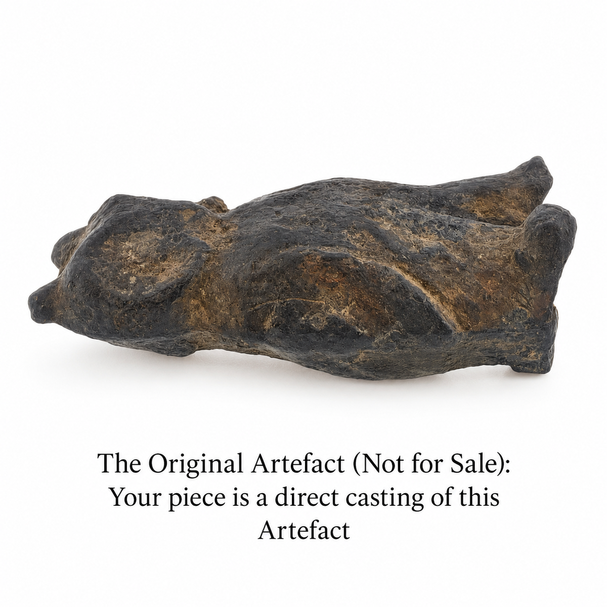 Original Tudor owl artefact found in Lancashire, alternative side view. Not for sale. Your pendant is a direct casting of this artefact.
