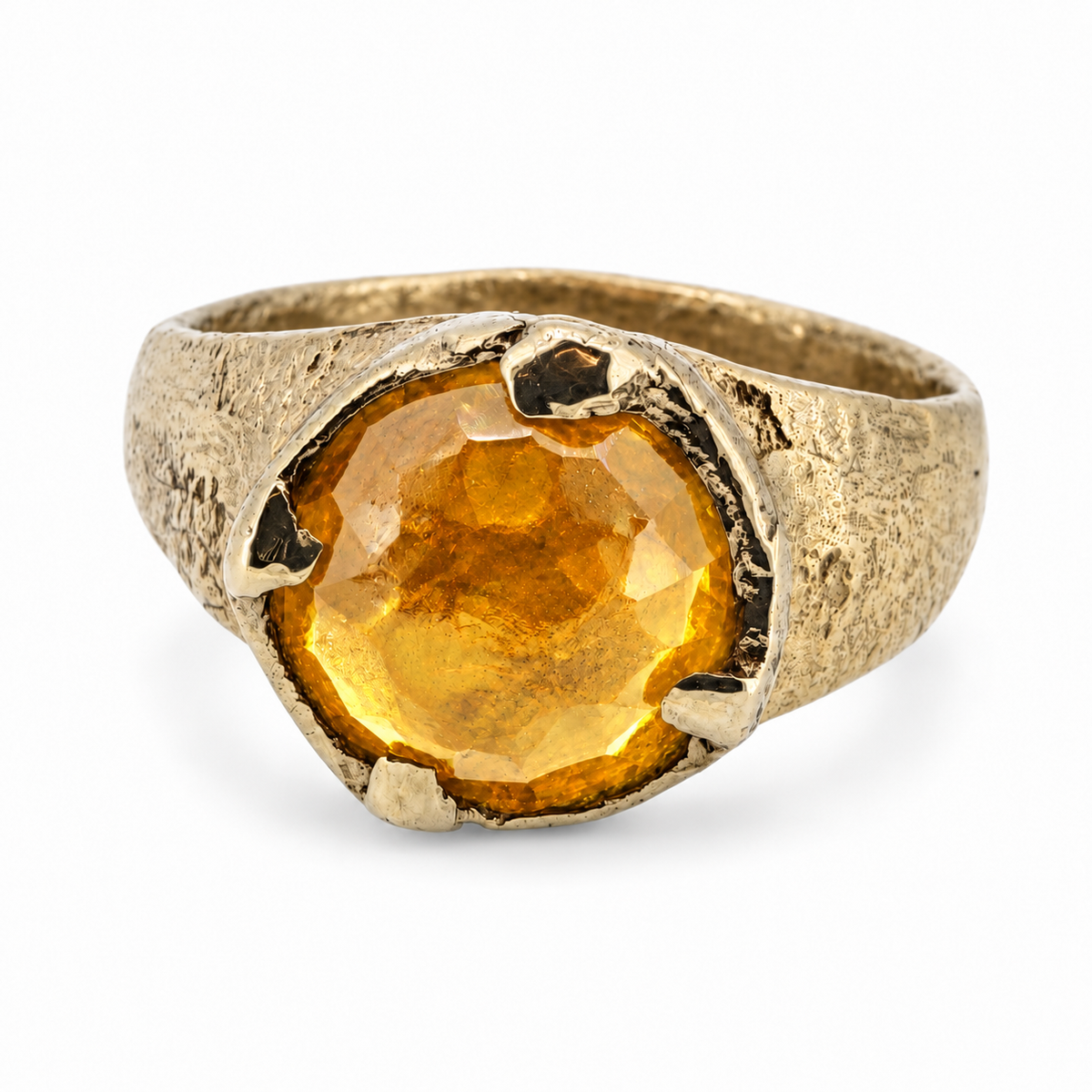 Gold North Yorkshire Viking citrine ring — gemstone colour illustration of the design individually hand cast in Leeds