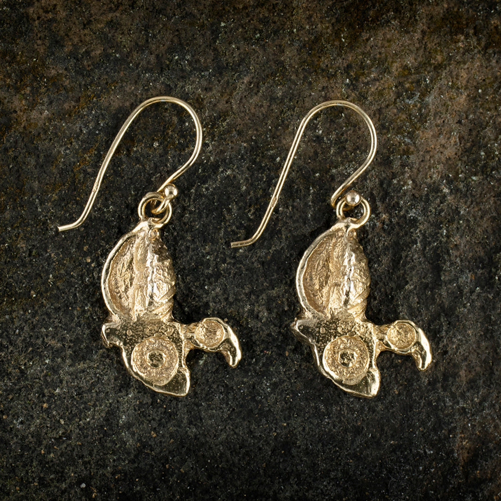 Celtic Mystic Winged Earrings | Museum Quality Reproduction | Hand-Cast Replica