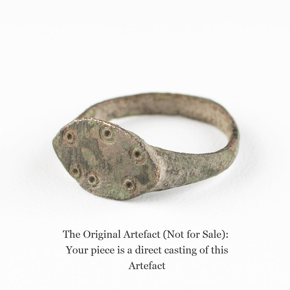 Roman Ring & Dot Signet | Museum Quality Reproduction | Hand-Cast Replica