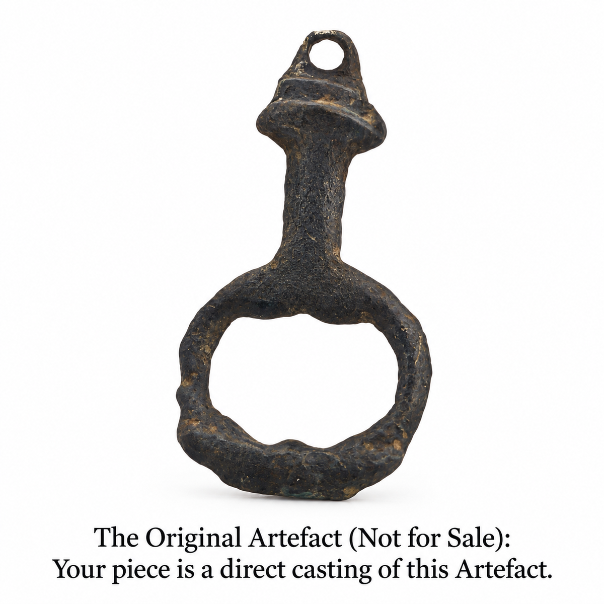 Original Tudor purse fob found in Lincolnshire, front view. Not for sale. Your piece is a direct casting of this artefact.