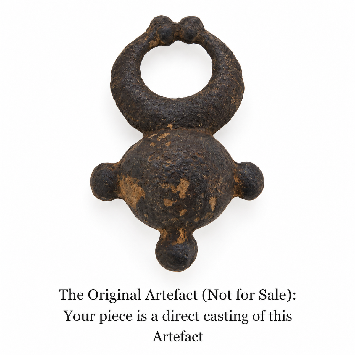 Original Celtic copper-alloy artefact found in Hampshire. Not for sale. Your pendant is a direct casting of this artefact.