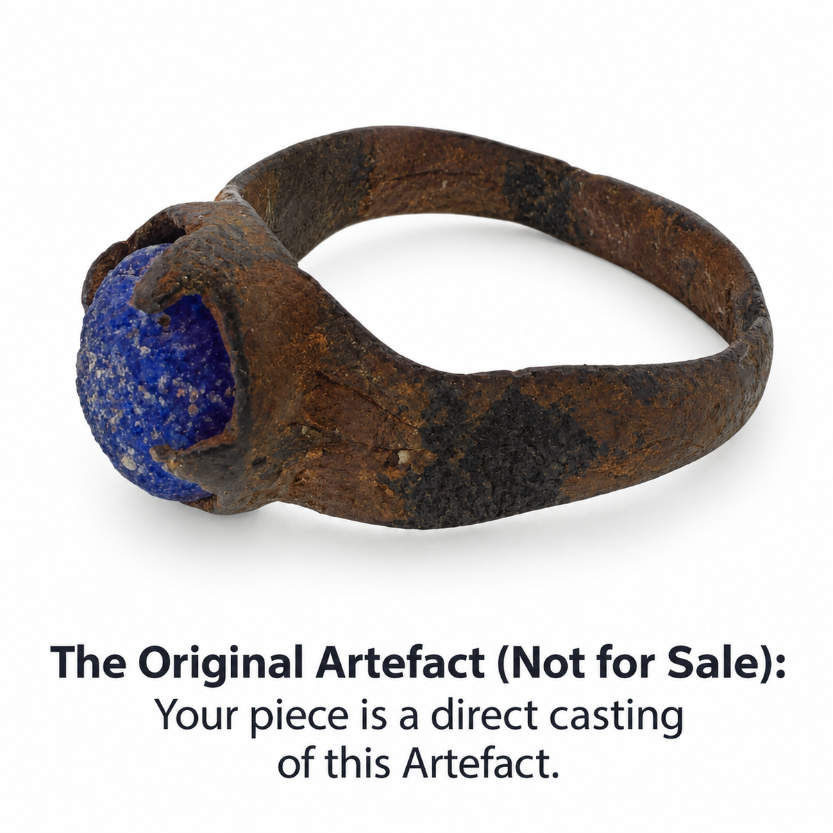 Original Viking ring artefact found in North Yorkshire — not for sale, side view; your piece is a direct casting from this artefact