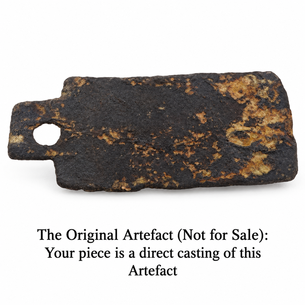 Original early medieval bicorporate lion artefact found in Hertfordshire, reverse view. Not for sale. Your pendant is a direct casting of this artefact.