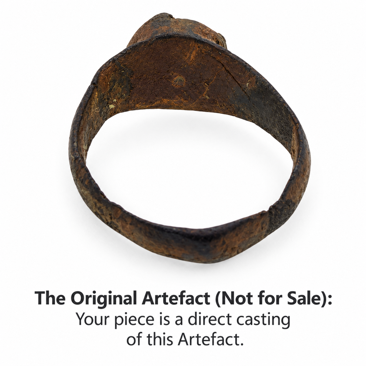 Original Viking ring artefact found in North Yorkshire — not for sale, rear view; your piece is a direct casting from this artefact
